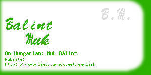 balint muk business card